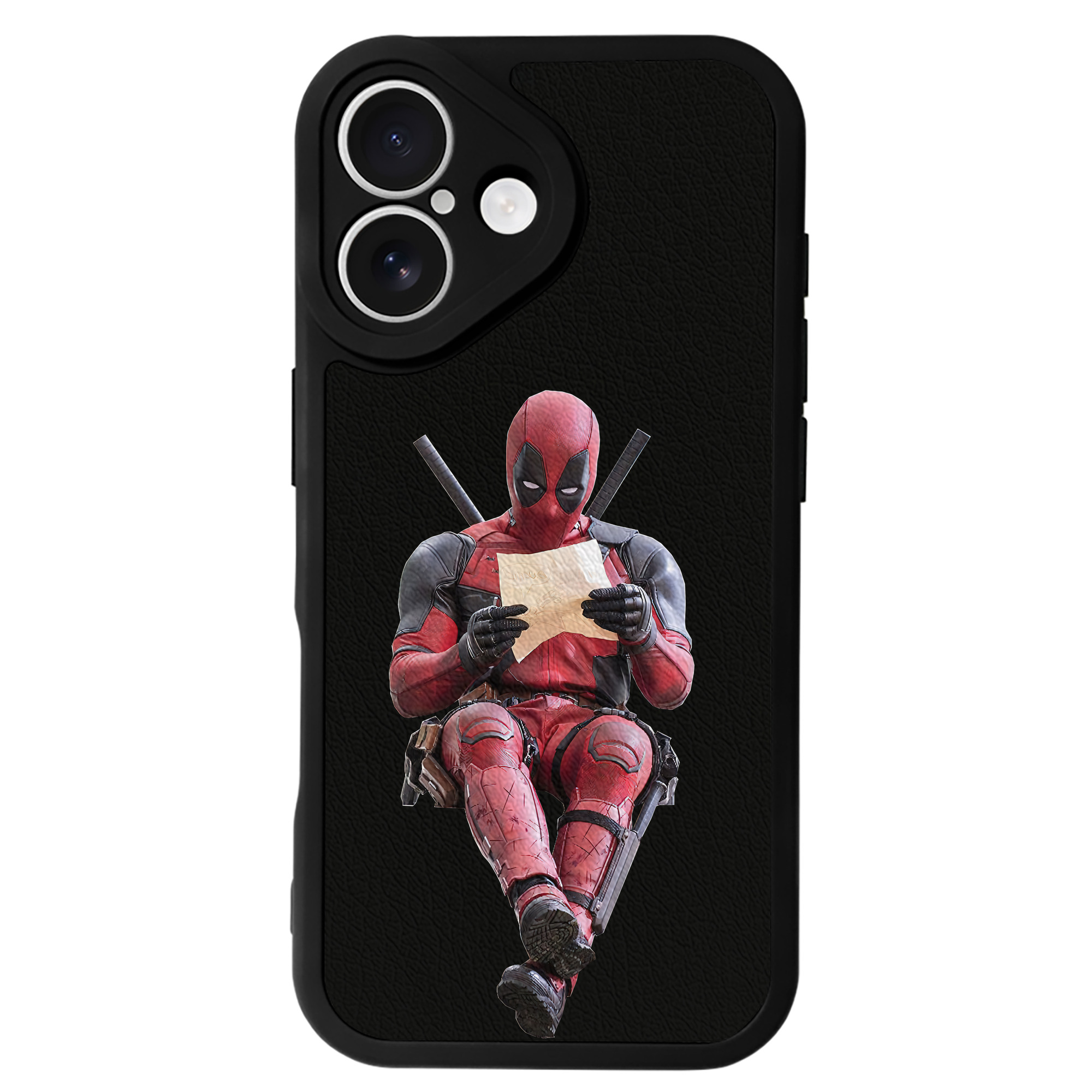 （画像用） Deadpool デッドプール 【iPhone 16シリーズ対応】シリコンスマホケース（レザー調） 材質：シリコン